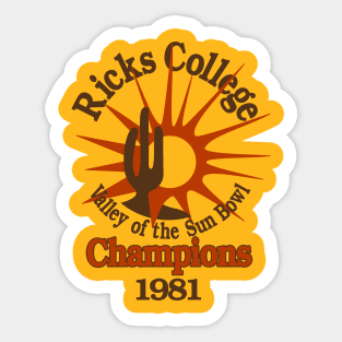 Napoleon Dynamite Ricks College Champions Sticker